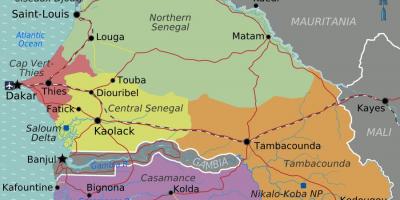 Carte politique du Sénégal